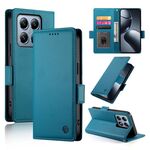 Per Xiaomi 14T Pro Custodia per telefono in pelle smerigliata magnetica con fibbia laterale (blu)