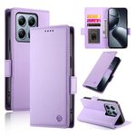 Per Xiaomi 14T Pro Custodia per telefono in pelle smerigliata magnetica con fibbia laterale (viola)
