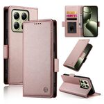 Per Xiaomi 14T Custodia per telefono in pelle smerigliata magnetica con fibbia laterale (oro rosa)