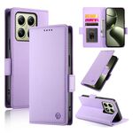 Per Xiaomi 14T Custodia per telefono in pelle smerigliata magnetica con fibbia laterale (viola)