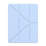 For iPad Air 13 2024 Baseus Minimalist Series Y-shaped Tri-fold Leather Tablet Case(Blue)