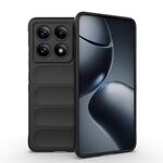 Per Xiaomi 14T Pro 5G Global Magic Shield TPU + Custodia in flanella per telefono (nero)