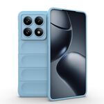 Per Xiaomi 14T Pro 5G Global Magic Shield TPU + Custodia in flanella per telefono (azzurro chiaro)