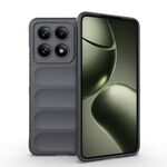 Per Xiaomi 14T 5G Global Magic Shield TPU + Custodia in flanella per telefono (grigio scuro)