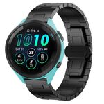 For Garmin Forerunner 265 Music Titanium Alloy 22mm Metal Watch Band(Black)