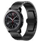 For Samsung Galaxy Gear S3 Frontier Titanium Alloy 22mm Metal Watch Band(Black)