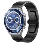 For Huawei Watch Ultimate Titanium Alloy 22mm Metal Watch Band(Black)