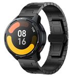 For Xiaomi Watch S1 Active Titanium Alloy 22mm Metal Watch Band(Black)