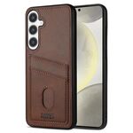 Per Samsung Galaxy S24+ 5G AZNS K1 Series Custodia per telefono aziendale con slot per schede (marrone)