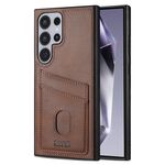 Per Samsung Galaxy S24 Ultra 5G AZNS K1 Series Card Slot Business Phone Case (Marrone)