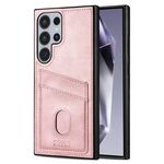 Per Samsung Galaxy S24 Ultra 5G AZNS K1 Series Card Slot Business Phone Case (Rosa)