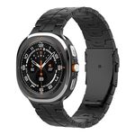 Per Samsung Galaxy Watch Ultra 47mm Cinturino in titanio puro con fibbia di sicurezza (nero)