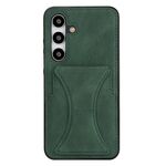 Per Samsung Galaxy S24 5G Custodia protettiva antiurto ultrasottile con supporto (verde)