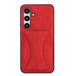 Per Samsung Galaxy S24 5G Custodia protettiva antiurto ultrasottile con supporto (rosso)