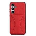 Per Samsung Galaxy S24 FE 5G Custodia protettiva antiurto ultrasottile con supporto (rosso)