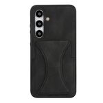 Per Samsung Galaxy S24 FE 5G Custodia protettiva antiurto ultrasottile con supporto (nero)