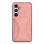 Per Samsung Galaxy S24 FE 5G Custodia protettiva antiurto ultrasottile con supporto (oro rosa)