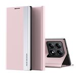 Per Xiaomi 14T Custodia per telefono in pelle con assorbimento elettrolitico laterale (rosa)