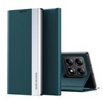 Per Xiaomi 14T Custodia per telefono in pelle adsorbimento elettrolitico laterale (verde)