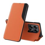 Per Xiaomi 14T Attraction Flip Holder Custodia in pelle per telefono (arancione)