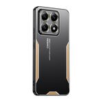 Per Xiaomi 14T Pro Blade Series TPU Hybrid Metal Phone Case (oro)
