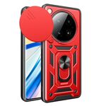 Per Infinix Zero 40 5G Custodia per fotocamera scorrevole TPU+PC (rosso)