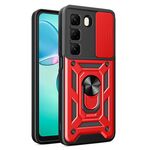 Per Infinix Hot 50 4G Custodia per fotocamera scorrevole TPU+PC Custodia per telefono (rosso)