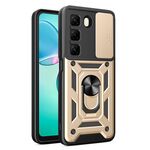 Per Infinix Hot 50 4G Custodia per fotocamera scorrevole TPU+PC Custodia per telefono (oro)