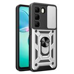 Per Infinix Hot 50 4G Custodia per fotocamera scorrevole TPU+PC Custodia per telefono (argento)