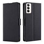 Per OPPO Reno12 5G Global Ultra-sottile Tensione Fibbia Laterale Orizzontale Custodia in Pelle per Telefono (Nero)