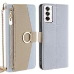 Per OPPO Reno12 5G Global Crossbody Litchi Texture Custodia in pelle per telefono (blu)