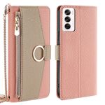Per OPPO Reno12 5G Global Crossbody Litchi Texture Custodia in pelle per telefono (rosa)