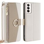 Per OPPO Reno12 5G Global Crossbody Litchi Texture Custodia in pelle per telefono (bianco)