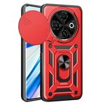 Per Tecno Spark 30C 4G Custodia per fotocamera scorrevole in TPU+PC (rosso)