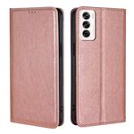 Per OPPO Reno12 5G Global Gloss Oil Custodia magnetica in pelle tinta unita (oro rosa)