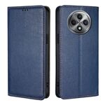 Per OPPO Reno12 F 5G Custodia magnetica in pelle tinta unita Gloss Oil (blu)