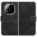 Per Redmi Note 14 Pro+ 5G YX0060 Custodia in pelle con motivo a testa di elefante e cordino (nero)