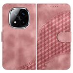 Per Redmi Note 14 Pro+ 5G YX0060 Custodia in pelle con motivo a testa di elefante e cordino (rosa)