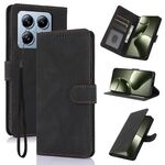 Per Xiaomi 14T Custodia per telefono in pelle di vitello con texture Fantasy Skin-feel (nero)