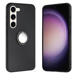 Per Samsung Galaxy S23+ 5G Custodia per telefono in TPU con supporto ad anello opaco (nero)