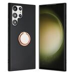 Per Samsung Galaxy S22 Ultra 5G Custodia per telefono in TPU con supporto ad anello opaco (oro rosa)