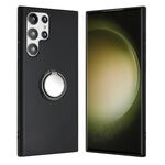 Per Samsung Galaxy S22 Ultra 5G Custodia per telefono in TPU con supporto ad anello opaco (nero)