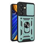 Per Samsung Galaxy S25 5G Custodia per fotocamera scorrevole in TPU+PC (verde)