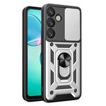 Per Samsung Galaxy S25+ 5G Custodia per fotocamera scorrevole in TPU+PC (argento)