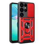 Per Samsung Galaxy S25 Ultra 5G Custodia per fotocamera scorrevole TPU+PC (rosso)