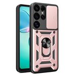 Per Samsung Galaxy S25 Ultra 5G Custodia per fotocamera scorrevole in TPU+PC (oro rosa)