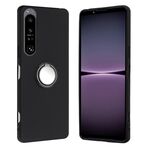 Per Sony Xperia 1 IV Custodia per telefono in TPU con supporto ad anello opaco (nero)