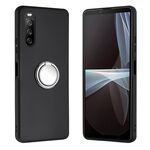 Per Sony Xperia 5 IV Custodia per telefono in TPU con supporto ad anello opaco (argento)