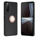 Per Sony Xperia 10 IV Custodia per telefono in TPU con supporto ad anello opaco (oro rosa)