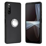Per Sony Xperia 10 IV Custodia per telefono in TPU con supporto ad anello opaco (argento)